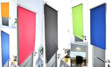 Fenster & Tür Thermo Verdunkelungs Rollo Klemm fix ohne Bohren Ketten Seiten zug