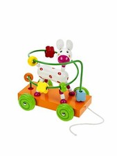 Hund Nachziehspielzeug schiebespielzeug holz für Babys und Kleinkinder