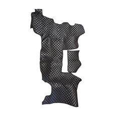 Schwarze Eco-Leder Fußmatten