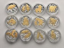 Gefährdete  Tiere, Liberia 10 $ 2004 Diamanten, 999er Ag PP, AUSWAHL (S4-16-1