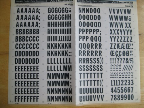 Mecanorma upp num - upp, &