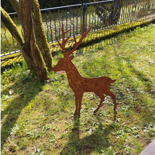 Reh figur wald edelrost - reh,
