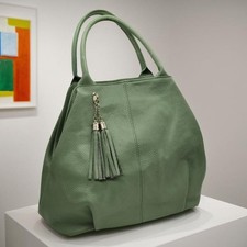 Handtasche Grün Echtleder