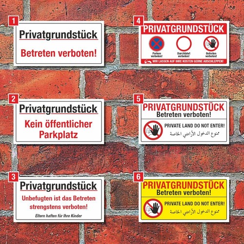 Schild privatgrundstück - schild,