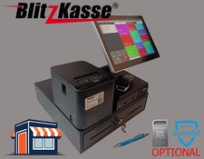 TSE Handel Kasse +Touch +Geldschublade +Drucker +Kassensoftware ohne ABO/CLOUD