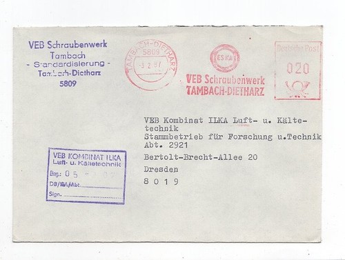 Ddr brief absenderfreistempel - ddr,