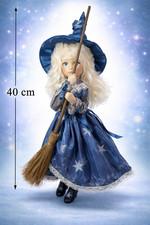 Hexe Puppe auf Besen – Puppe