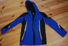 Jungen - Engelbert - Softshelljacke, schwarz/blau, Größe 134/140