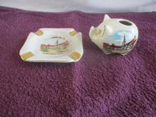 kleiner Porzellan Aschenbecher & Zahnstocherhalter Schwein  Motiv " Radkersburg"