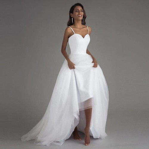 Schlicht linie brautkleid - a-linie,