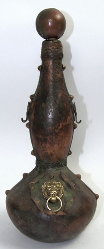 Alte feldflasche lederflasche - feldflasche,,