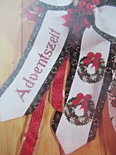 Stickvorlage "Adventskranz - Adventszeit" Kreuzstich-Motiv Weihnachten