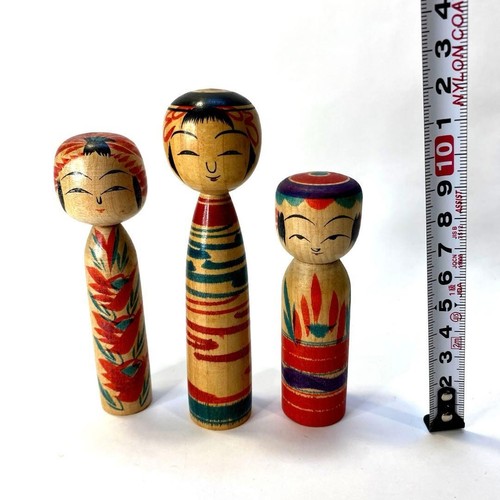 Japanische kokeshi puppe 3er - japanische,