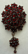 Antike granat brosche tombak - granat,