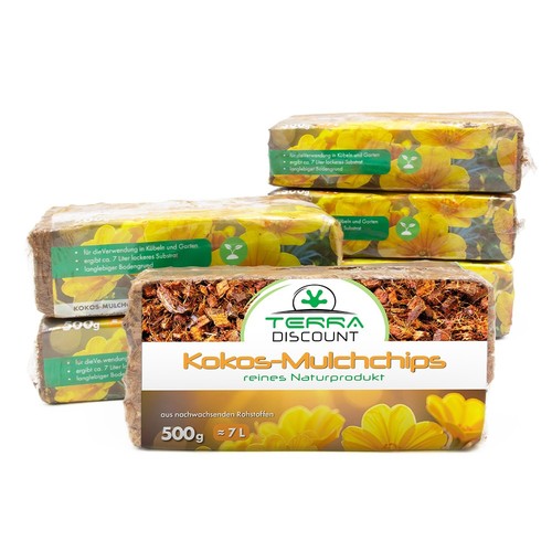 Kokos mulchchips 6x500g - kokos-mulchchips, mulch