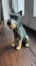 Goebel Porzellan Figur grauer Schnauzer Hund Porzellan