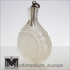 Antike Schnupftabak Glas Flasche geschliffen geschnitten Hohlgeschnürlt um 1900