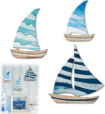 Wanddeko 3er Set Holz Maritim