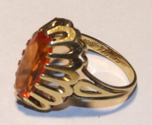 Vintage goldring 585 mit - vintage,