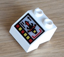 Lego Elektrik Licht Stein 905c01 weiß bedruckt 2x2 45° Zubehör 6781