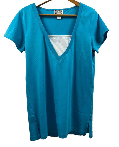 Damen kurzarm long shirt - kurzarm,