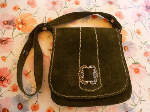 Wildleder trachtentasche - wildleder,