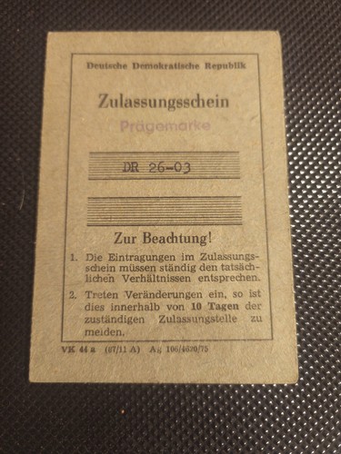 Ddr zulassung traktor famulus - ddr,