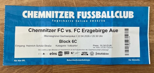 Used ticket chemnitzer vs - used,