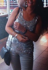 Jeans im Metallic- Look von Goodies +Top