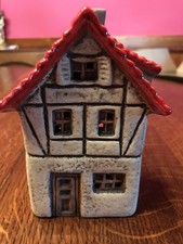 Windlicht Haus handbemalt