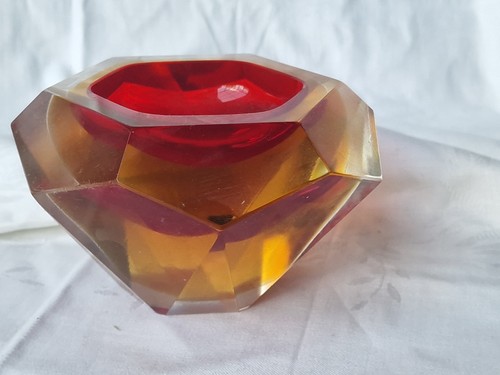 Schale block glas aschenbecher - block,