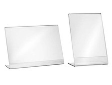 Acryl L- Ständer, Prospektständer, DIN A6, A7, Flyer Aufsteller, Preisschild