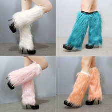 Damen Kunstpelz Beinwärmer