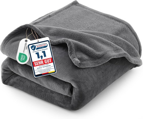 Kuscheldecke flauschig grau - kuscheldecke,