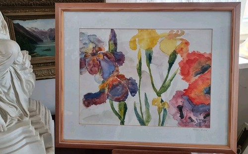 Original aquarell blumen - original,