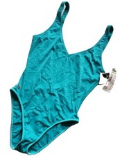 Lacoste Badeanzug Badeanzug 1-teilig Größe UK M blau Esmeralda neu mit Etikett