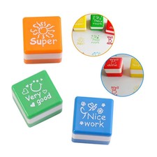 Set Kinder Stempel Cartoon Lehrer Lob Belohnung Scrapbooking Künstler