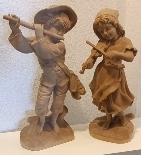 Holzfiguren set flötenspieler - holzfiguren-set,