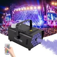 500W Nebelmaschine Rauch Fernbedienung 18LED RGB Bühnenlicht Party Show DJ Disco