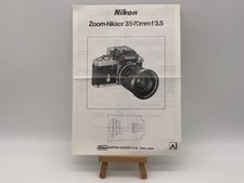 Nikon Zoom-Nikkor 35-70mm f/3.5 Gebrauchsanweisung Bedienungsanleitung Deutsch