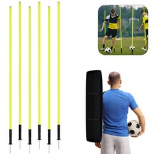 6er Slalomstangen Trainingsstangen Trainingsstock Stangen mit Stahlspitzen 180cm