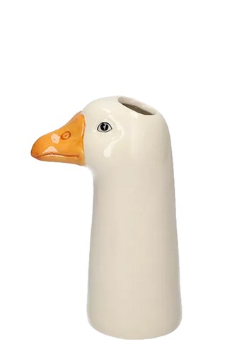 Kleine deko vase gans weiss - kleine,