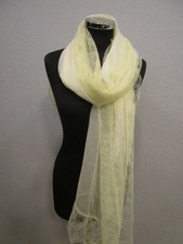 Faliero Sarti dünner Schal Sommerschal Spitze transparent zart gelb ( AH77-45)