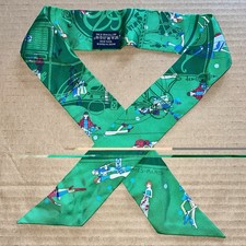 HERMES TWILLY Silk SCARF Green