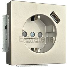 20 EUCBUSB-803-500 USB- Steckdose Solo graumetallic Busch Jaeger axcent