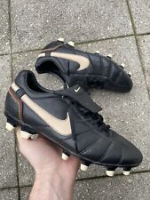 Nike Tiempo R10 Ronaldinho FG Leder Fußballschuhe Soccer Boots Black EU42 UK7,5