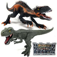 Spielzeug Dinosaurier TRex T-Rex Indominus Dino Käfig Jurassic Raptor Figur Kind