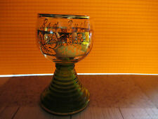 Bad Buchau, Souvenir Römer, Schnaps, Glas, Goldrand, Golddruck, grüner Fuß