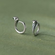 925 Silber Creolen Kobra