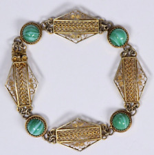 Antikes Trachtenarmband Filigran Silber vergoldet Armband 800 silver Gold plated